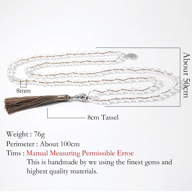 Crystal Mala Necklace – 108 Beads