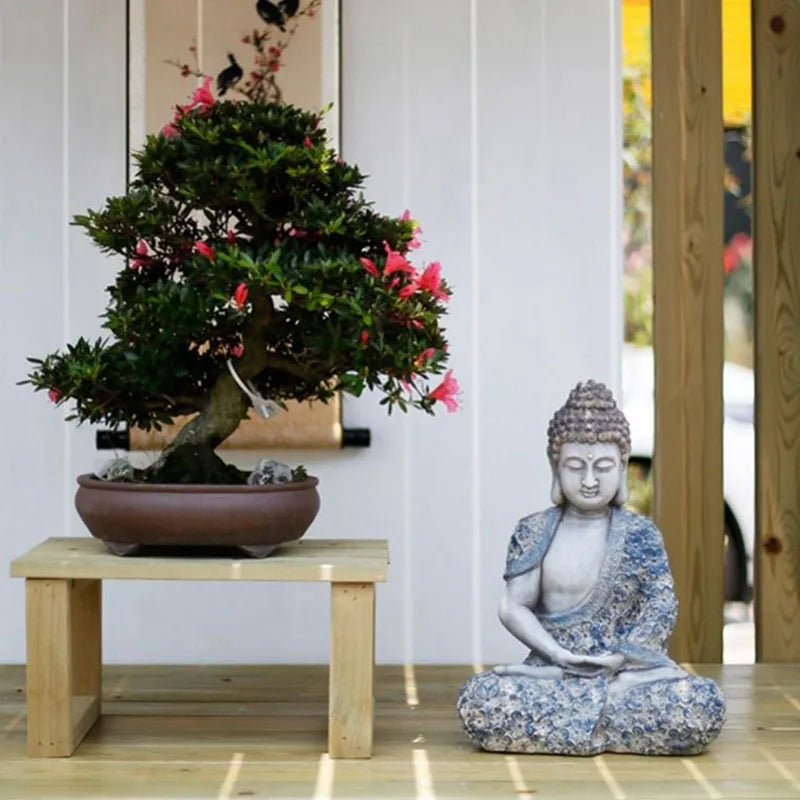 Chinese Zen Buddha Statue – Cement Garden & Balcony Décor