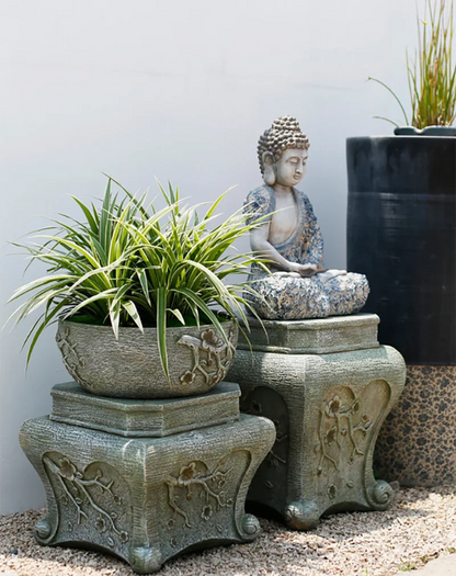 Chinese Zen Buddha Statue – Cement Garden & Balcony Décor