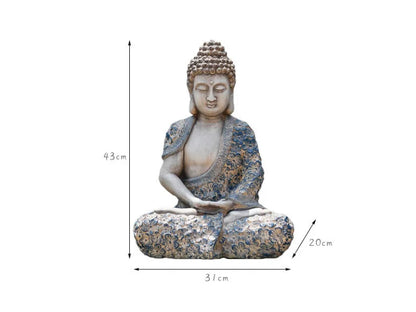 Chinese Zen Buddha Statue – Cement Garden & Balcony Décor