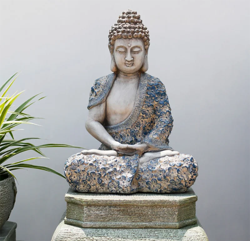 Chinese Zen Buddha Statue – Cement Garden & Balcony Décor